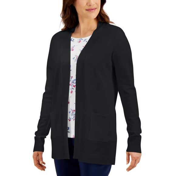 Open-Front Cardigan Deep Black S - Picture 1 of 1